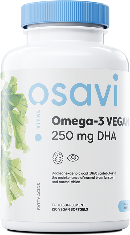 Osavi Omega-3 Vegan 250mg DHA 120 vegan softgels
