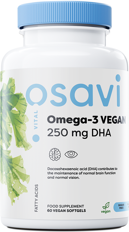 Osavi Omega-3 Vegan 250mg DHA 60 vegan softgels