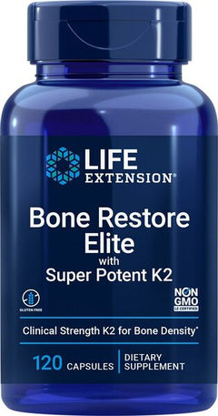 Life Extension Bone Restore Elite with Super Potenet K2 120 caps