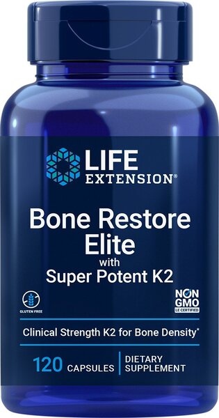 Life Extension Bone Restore Elite with Super Potenet K2 120 caps