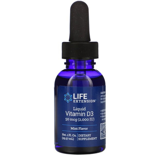 Life Extension Liquid Vitamin D3 50mcg (Mint) 29 ml