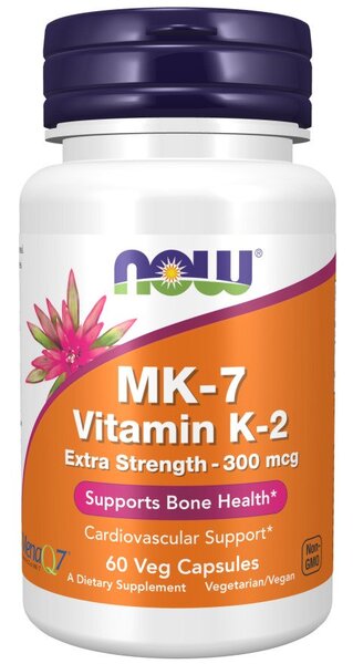NOW Foods MK-7 Vitamin K-2 300mcg Extra Strength 60 vcaps