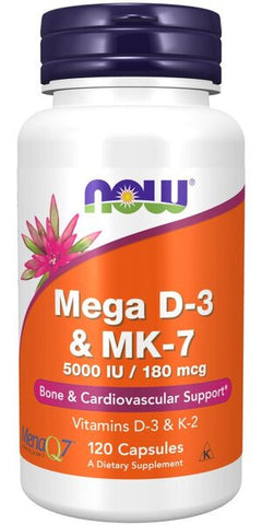NOW Foods Mega D-3 & MK-7 120 caps