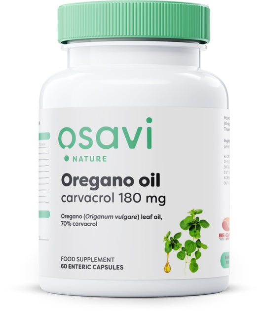 Osavi Oregano Oil Carvacrol 180mg 60 enteric caps