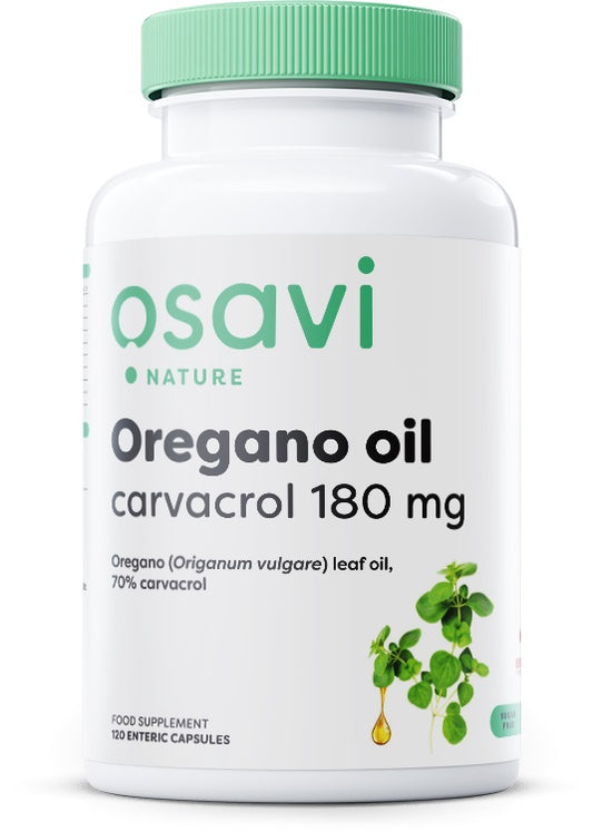 Osavi Oregano Oil Carvacrol 180mg 120 enteric caps