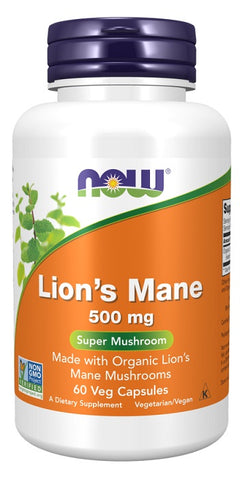 NOW Foods Lion's Mane 500mg 60 vcaps