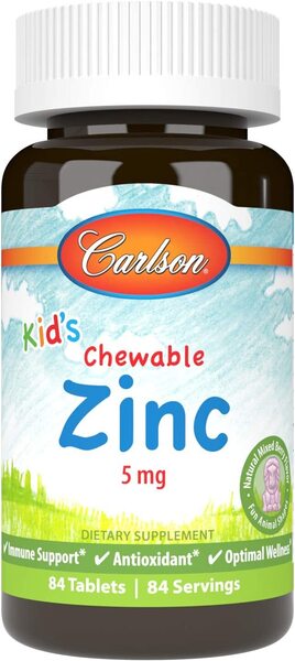 Carlson Labs Kid's Chewable Zinc Natural Mixed Berry 84 tablets