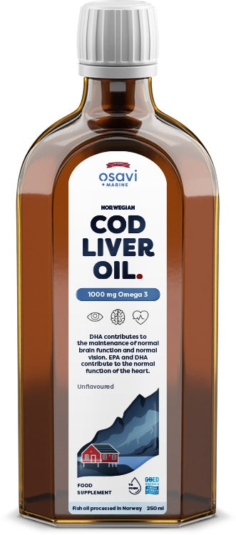 Osavi Norwegian Cod Liver Oil 1000mg Omega 3 (Unflavoured) 250 ml