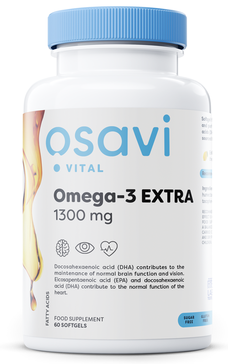 Osavi Omega-3 Extra Molecularly Distilled 1300mg (Lemon) 60 softgels