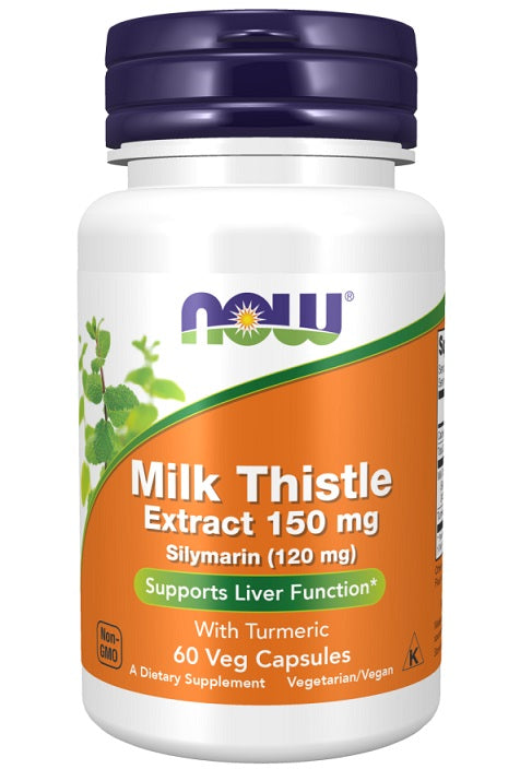 NOW Foods Milk Thistle Extract with Turmeric 150mg 60 vcaps