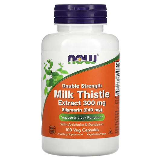 NOW Foods Milk Thistle Extract with Artichoke & Dandelion 300mg Double Strength 100 vcaps