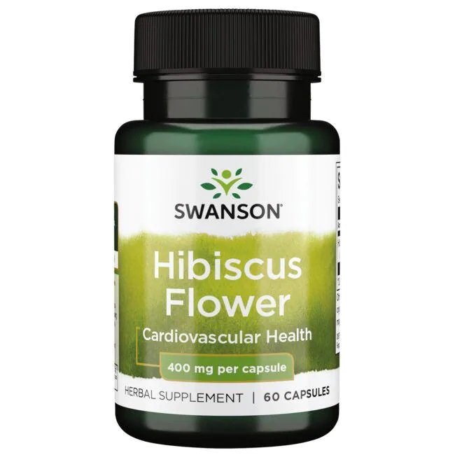 Swanson Hibiscus Flower 400mg 60 caps