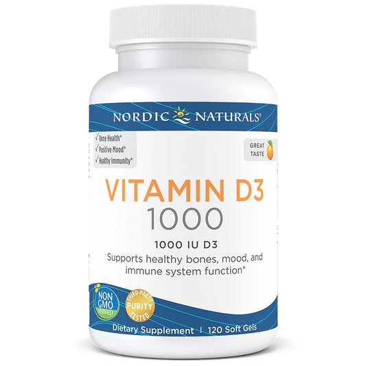 Nordic Naturals Vitamin D3 1000 IU Orange 120 softgels