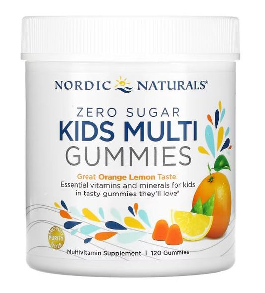 Nordic Naturals Kids Multi Zero Sugar Orange Lemon 120 gummies