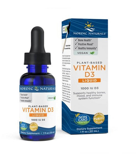 Nordic Naturals Plant-Based Vitamin D3 Liquid 1000 IU Apple 30 ml