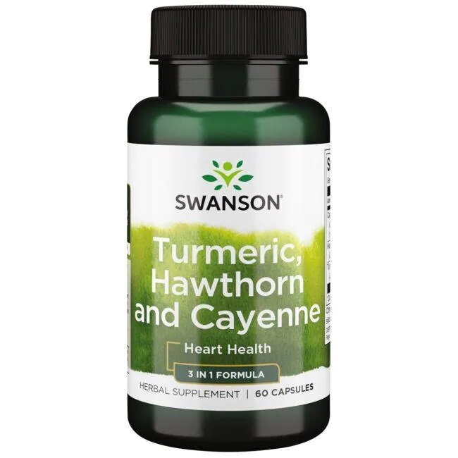 Swanson Turmeric Hawthorn and Cayenne 60 caps