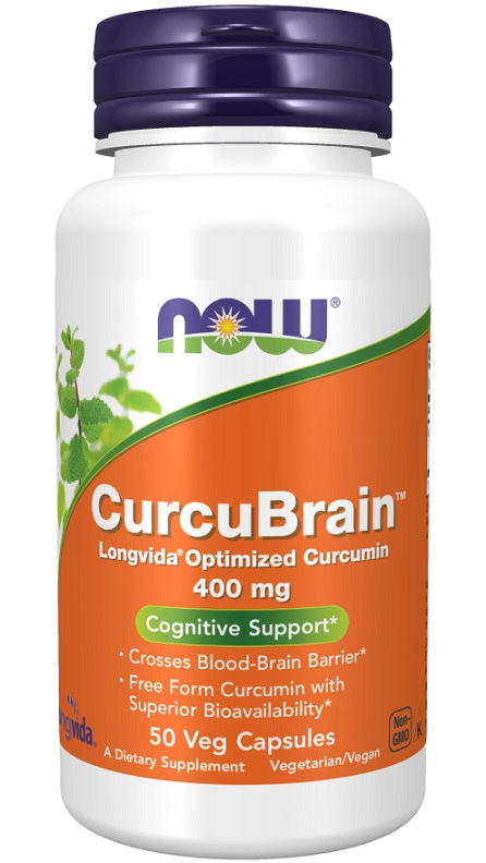 NOW Foods CurcuBrain 400mg 50 vcaps
