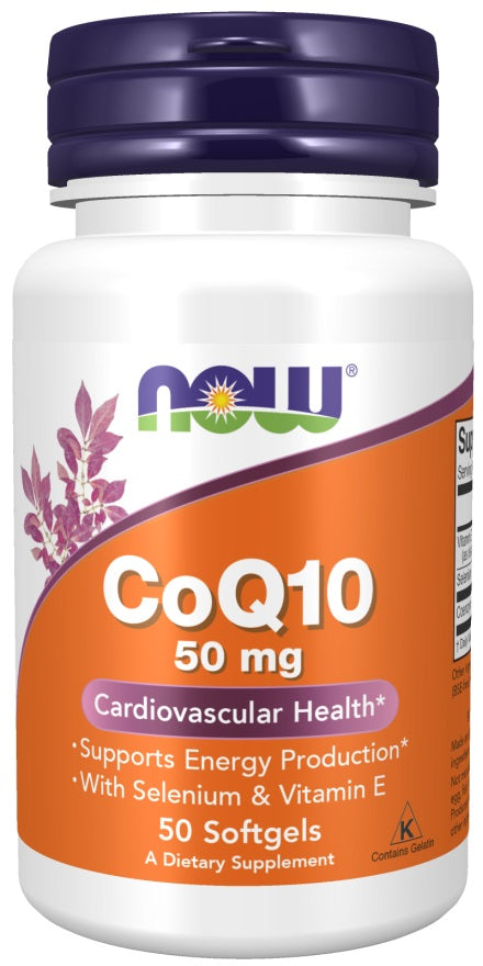 NOW Foods CoQ10 with Selenium & Vitamin E 50mg 50 softgels