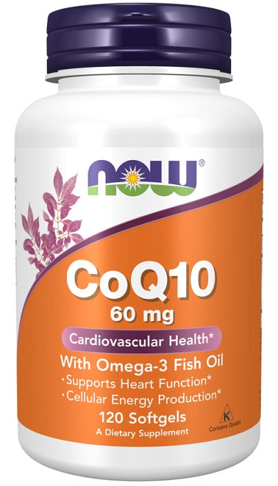 NOW Foods CoQ10 with Omega-3 60mg 120 softgels