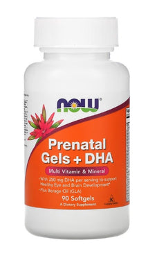 NOW Foods Prenatal Gels + DHA 90 softgels