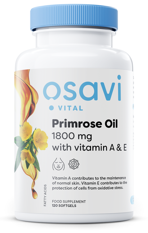 Osavi Primrose Oil with Vitamin A & E 1800mg 120 softgels
