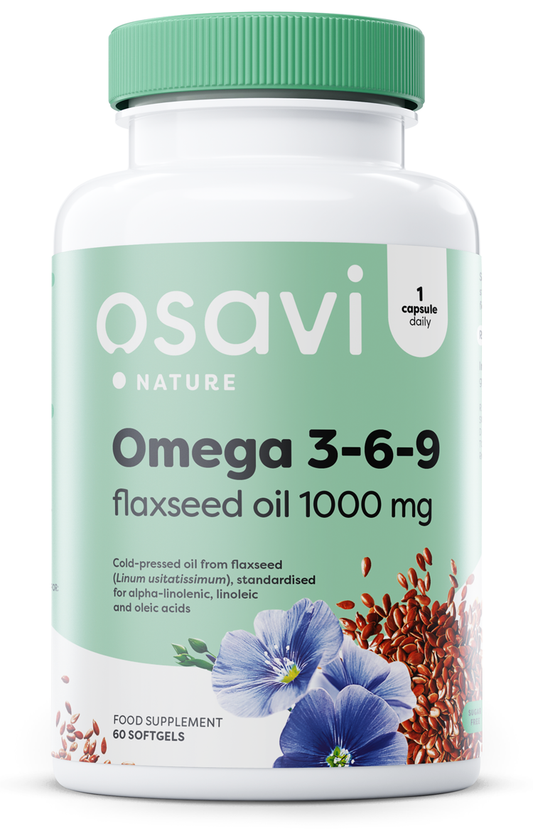 Osavi Omega 3-6-9 Flaxseed Oil 1000mg 60 softgels