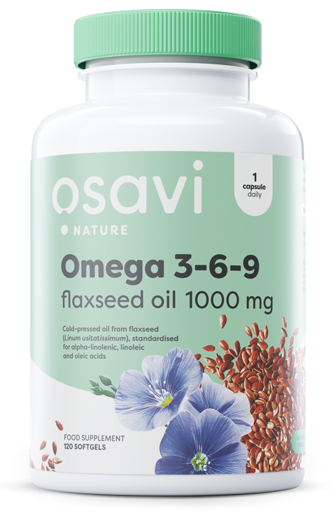 Osavi Omega 3-6-9 Flaxseed Oil 1000mg 120 softgels