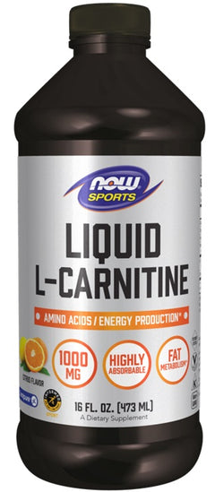 NOW Foods Liquid L-Carnitine 1000mg Citrus 473 ml