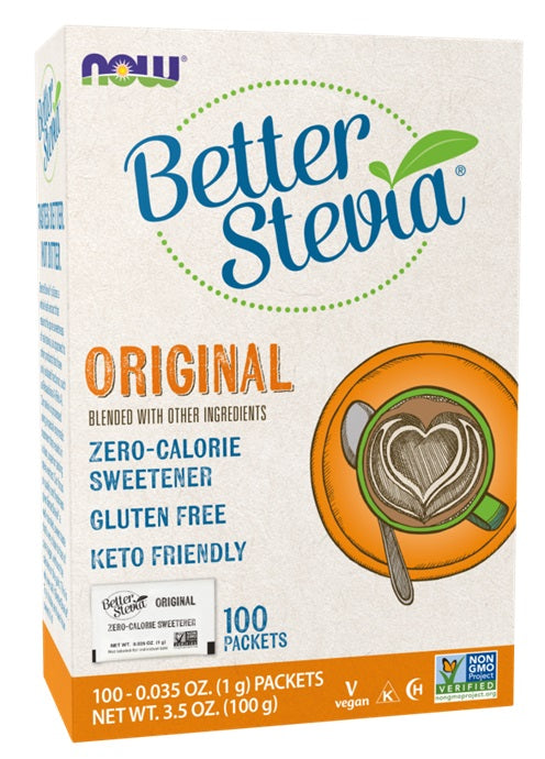 NOW Foods Better Stevia Packets Original 100 packets
