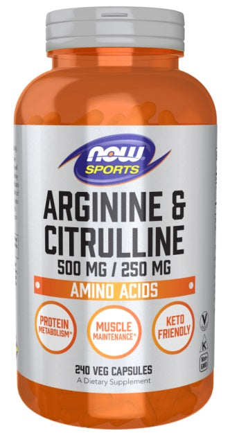 NOW Foods Arginine & Citrulline 240 vcaps