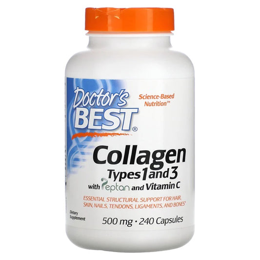 Doctor's Best Collagen Types 1 and 3 with Peptan and Vitamin C 500mg 240 caps