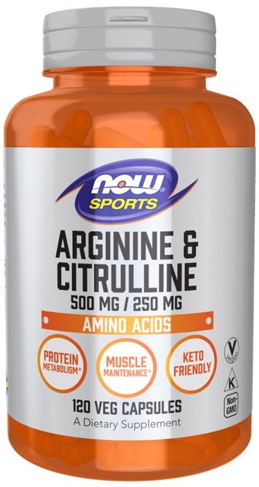 NOW Foods Arginine & Citrulline 120 vcaps