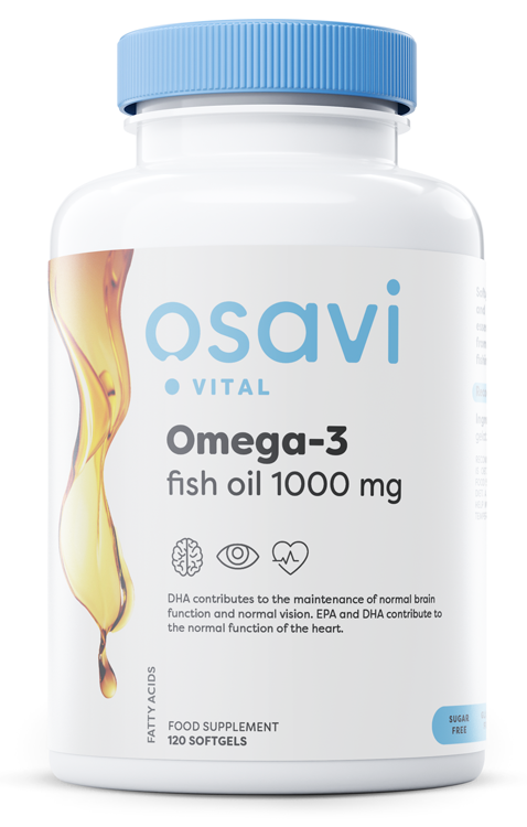 Osavi Omega-3 Fish Oil Molecularly Distilled 1000mg 120 softgels