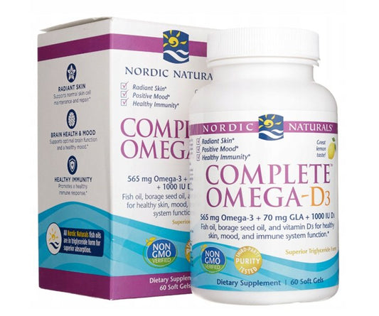 Nordic Naturals Complete Omega-D3 565mg Lemon 60 softgels