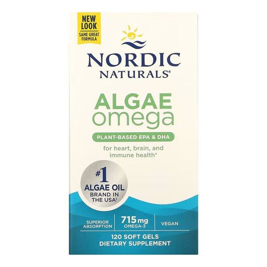 Nordic Naturals Algae Omega 715mg Omega 3 120 softgels
