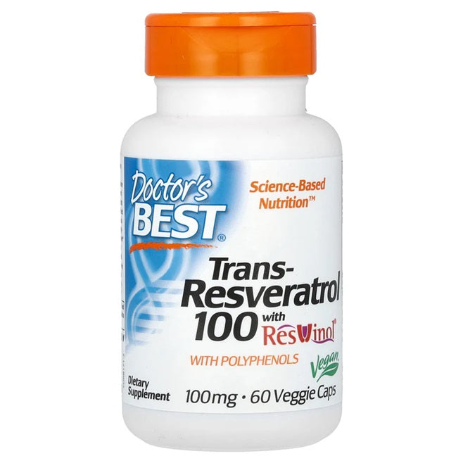 Doctor's Best Trans-Resveratrol with ResVinol 100mg 60 vcaps