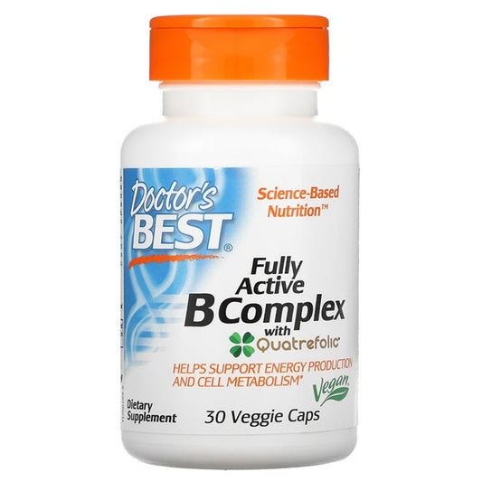 Doctor's Best Fully Active B-Complex with Quatrefolic 30 vcaps