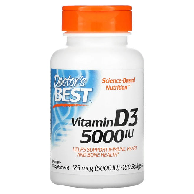 Doctor's Best Vitamin D3 5000 IU 180 softgels