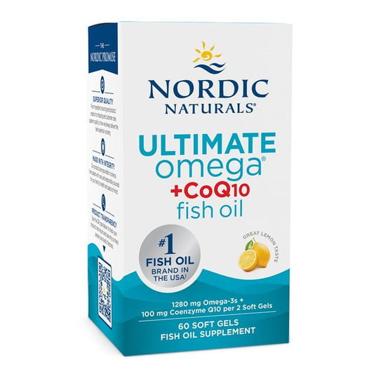 Nordic Naturals Ultimate Omega + CoQ10 1280mg Lemon 60 softgels