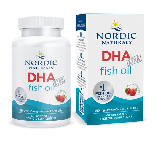 Nordic Naturals DHA Xtra 1660mg Strawberry 60 softgels