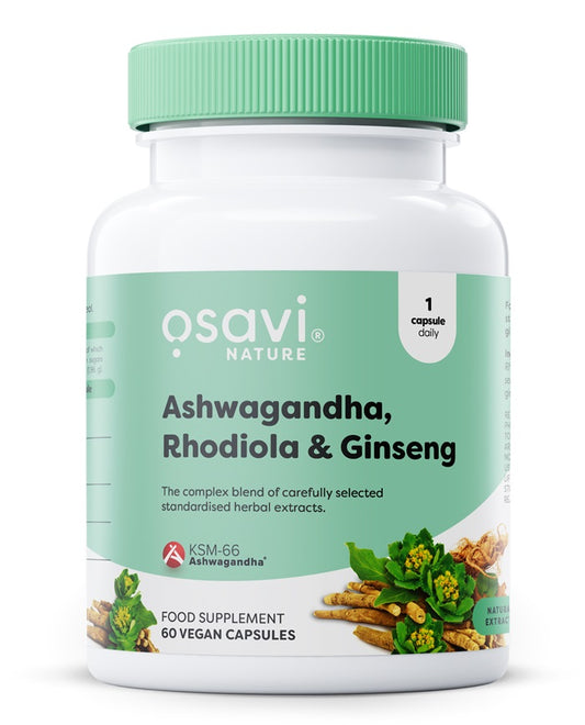 Osavi Ashwagandha + Rhodiola & Ginseng 60 vegan caps