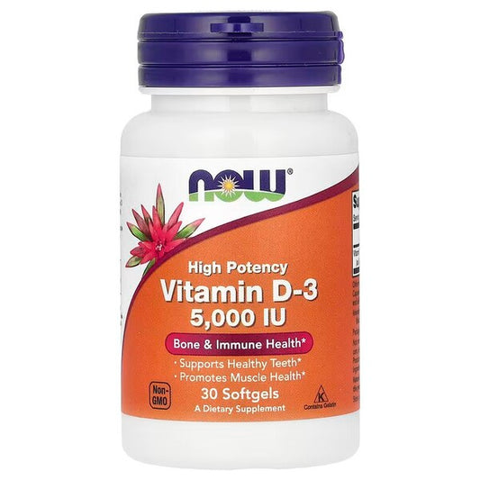 NOW Foods Vitamin D-3 5000 IU 30 softgels