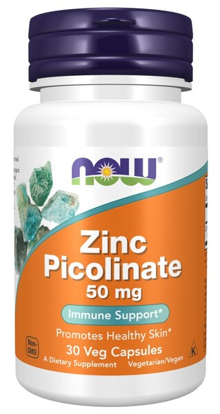 NOW Foods Zinc Picolinate 50mg 30 vcaps