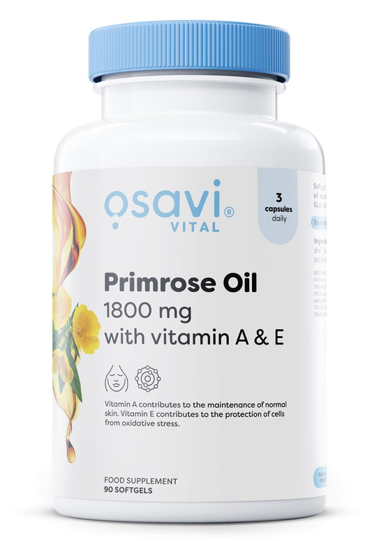 Osavi Primrose Oil with Vitamin A & E 1800mg 90 softgels