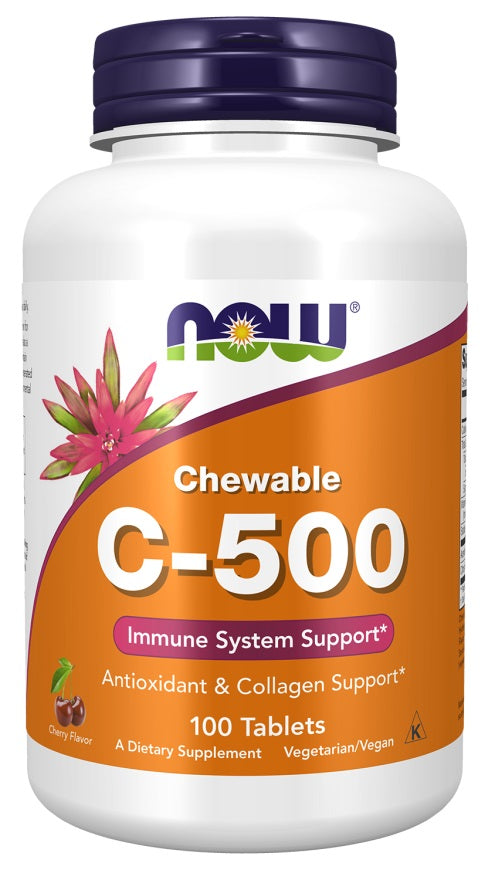 NOW Foods Vitamin C-500 Chewable Cherry 100 tabs