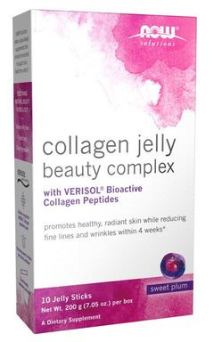 NOW Foods Collagen Jelly Beauty Complex Sweet Plum 10 jelly sticks