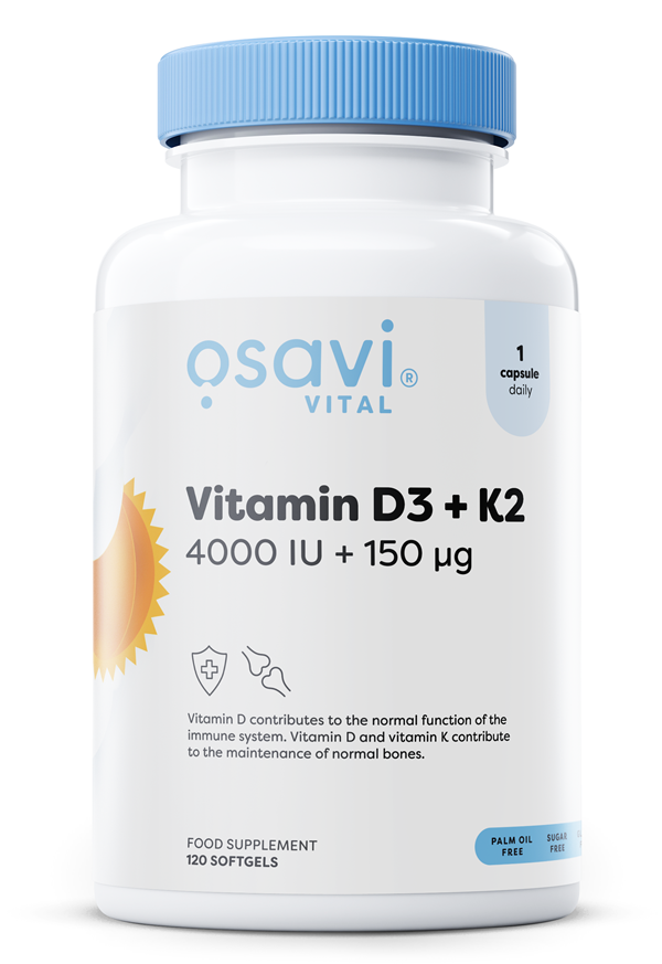 Osavi Vitamin D3 + K2 4000IU + 150mcg 120 softgels