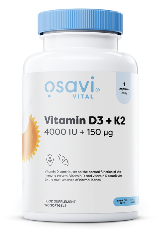 Osavi Vitamin D3 + K2 4000IU + 150mcg 120 softgels