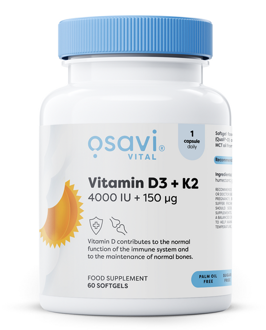 Osavi Vitamin D3 + K2 4000IU + 150mcg 60 softgels