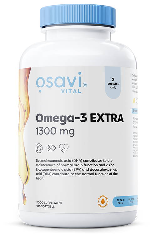 Osavi Omega-3 Extra Molecularly Distilled 1300mg (Lemon) 180 softgels